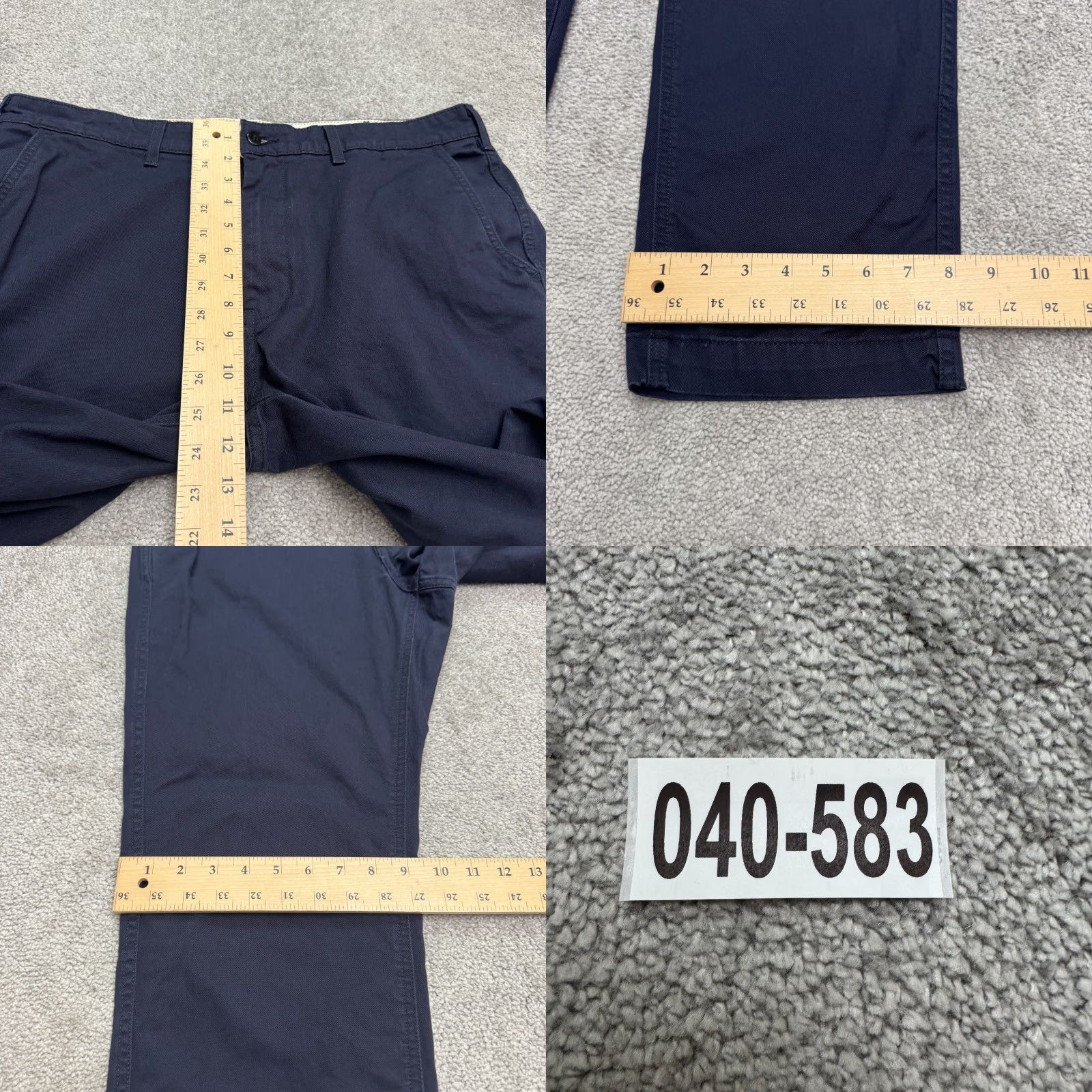 Bonobos Levi's Cotton Chino Pants Mens 36x30 Navy Blue Straight Leg Flat Front Classic Size US 36 / EU 52 - 10 Thumbnail