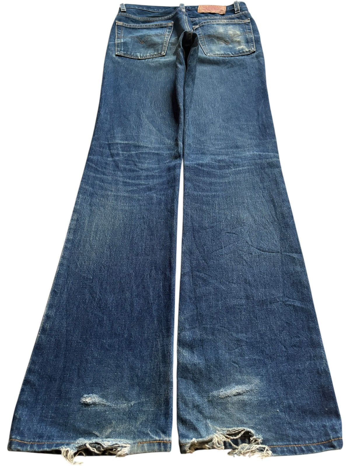 Levi's Vintage 90s Levis 517 Mud Wash Distressed Flare Jeans Size US 30 / EU 46 - 2 Thumbnail