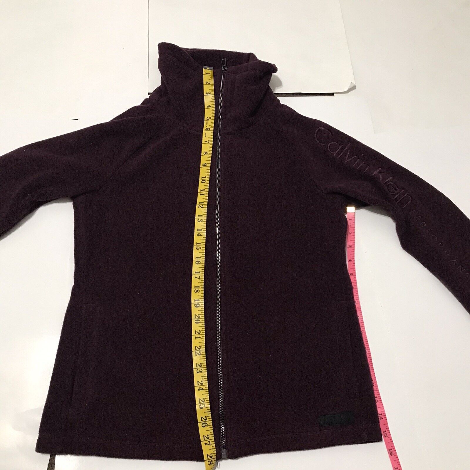 Calvin Klein Calvin Klein Fleece Jacket Men's S Red Full Zip LS RN# 54163 Size US S / EU 44-46 / 1 - 5 Thumbnail