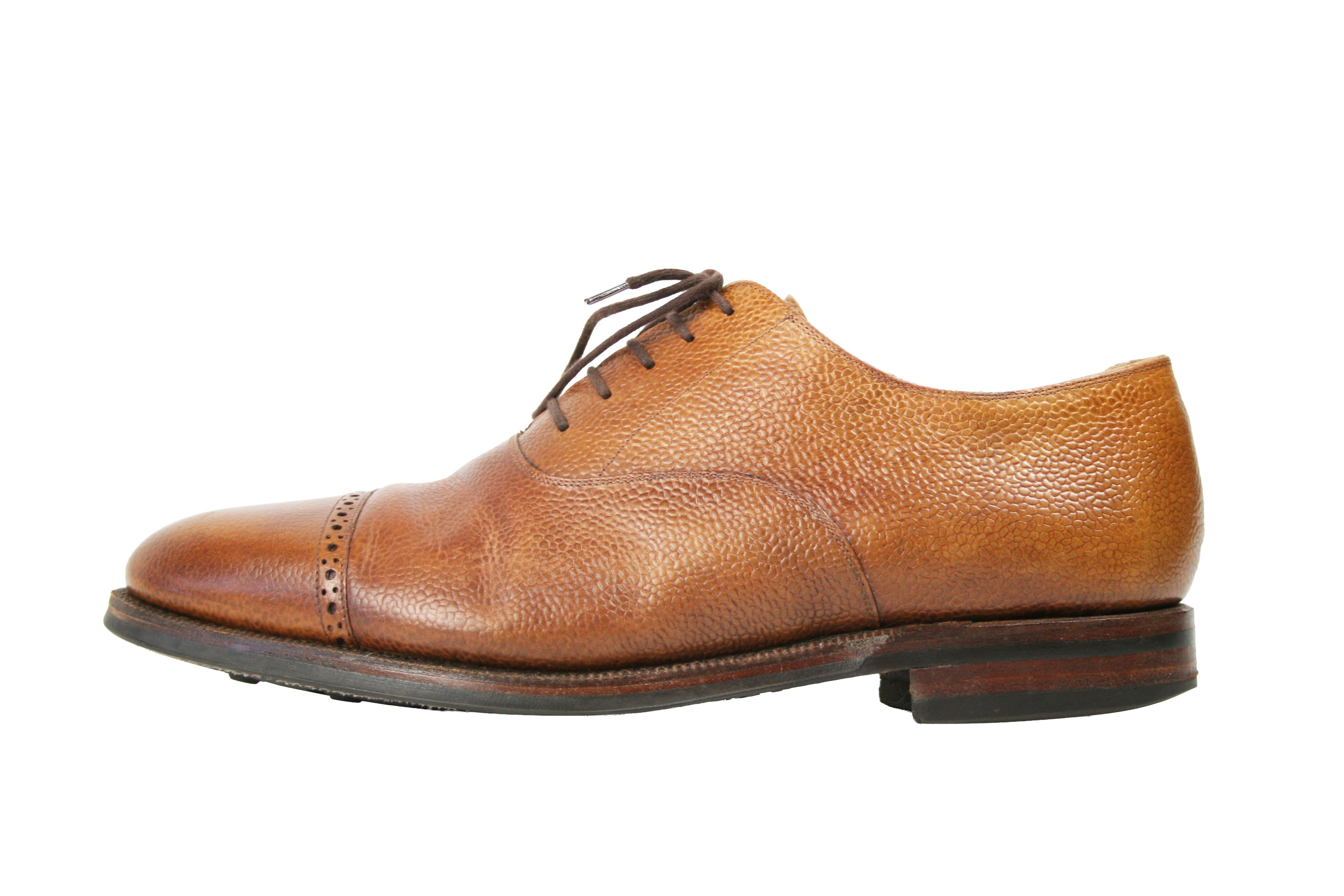 Meermin Chestnut Country Calf Pebble Grain Leather Shoes Size US 11.5 / EU 44-45 - 1 Thumbnail