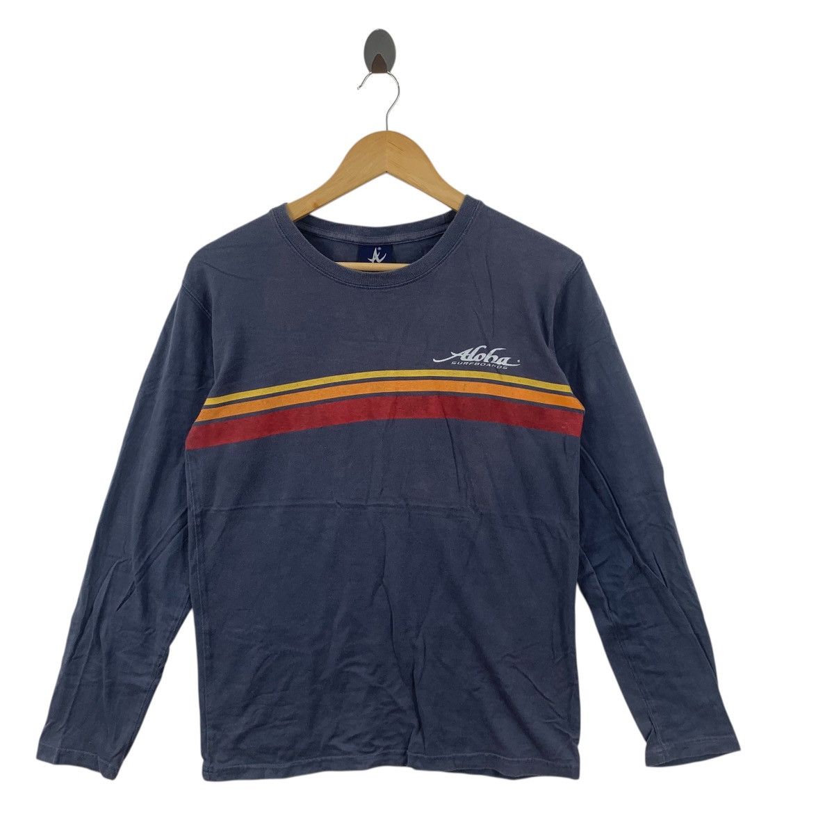 Vintage Vintage ALOHA SURFBOARDS AUSTRALIA Striped Tee Shirt Top Size US S / EU 44-46 / 1 - 3 Thumbnail