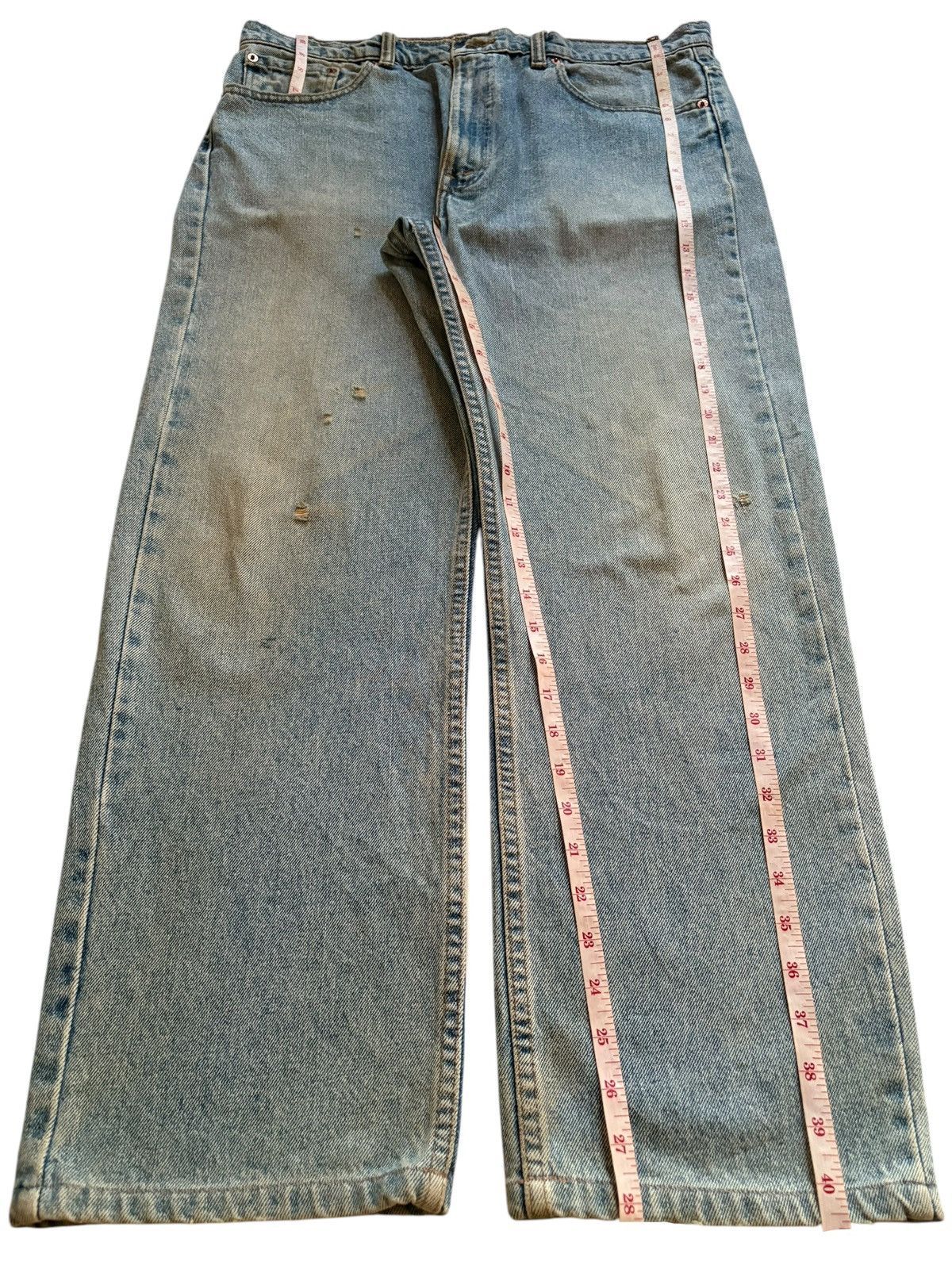 Levi's Vintage 80s Levis 505 Mud Wash Distressed Loose Baggy Jeans Size US 37 - 13 Thumbnail