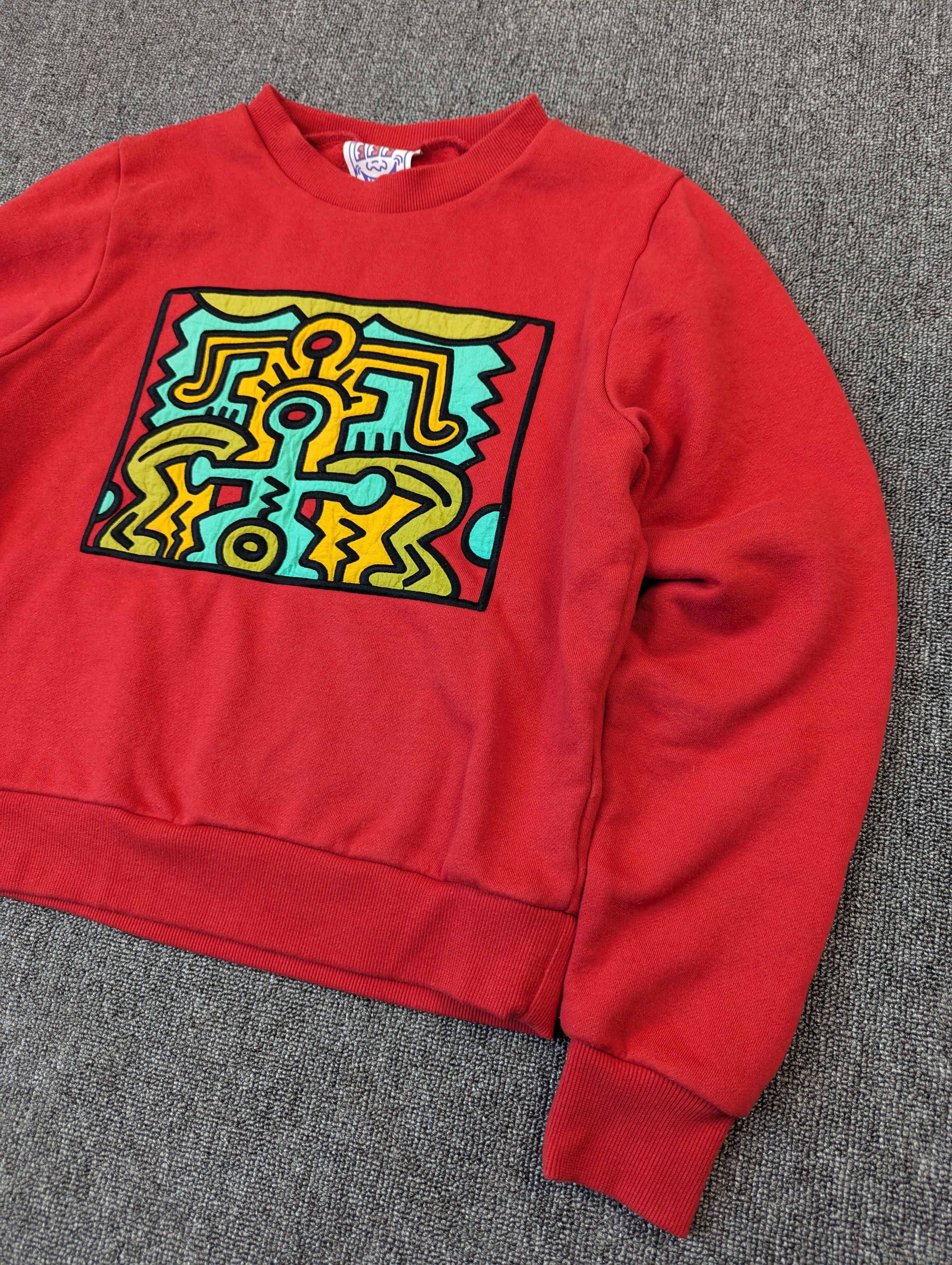 Designer × Keith Haring Keith Haring Meet SLY Cropped Crewneck Sweatshirt Size US S / EU 44-46 / 1 - 2 Thumbnail