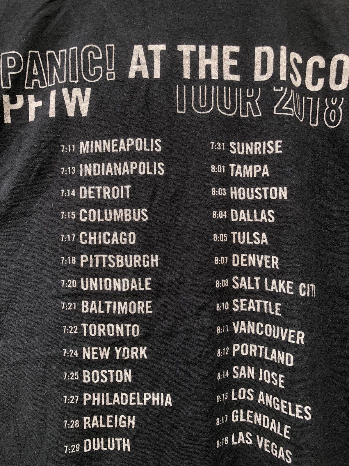Band Tees × Nirvana × Vintage Band Panic At The Disco PFTW UK/EUR 2018 Tour Tshirt Size US L / EU 52-54 / 3 - 10 Thumbnail