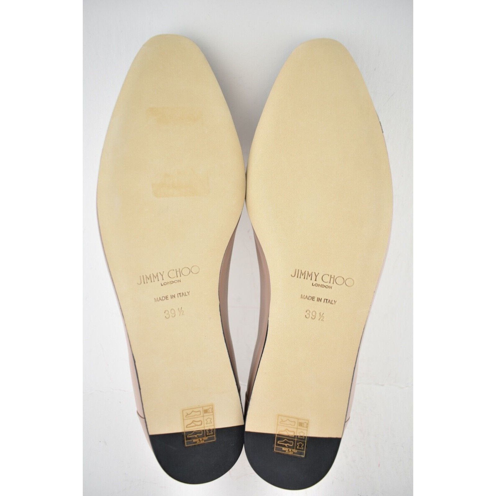 Jimmy Choo Jimmy Choo Watson Black Ballet Pink Leather Logo Slip On Size US 9.5 / IT 39.5 - 12 Thumbnail