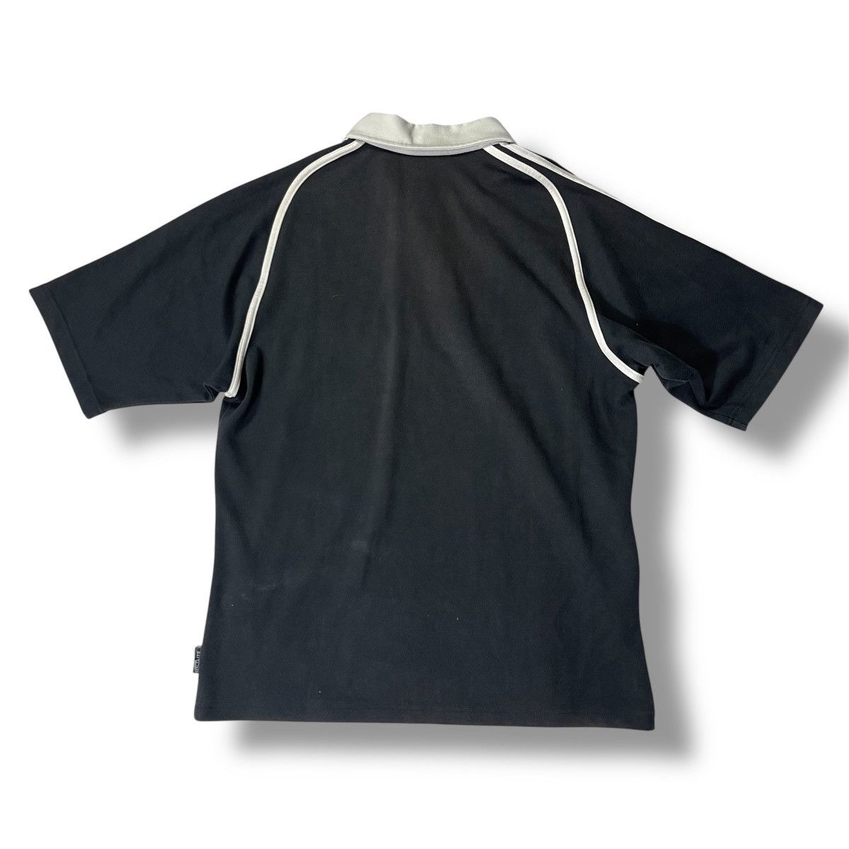 All Blacks Vintage 90s Adidas All Black Rugby Polo Shirt Size US M / EU 48-50 / 2 - 2 Thumbnail