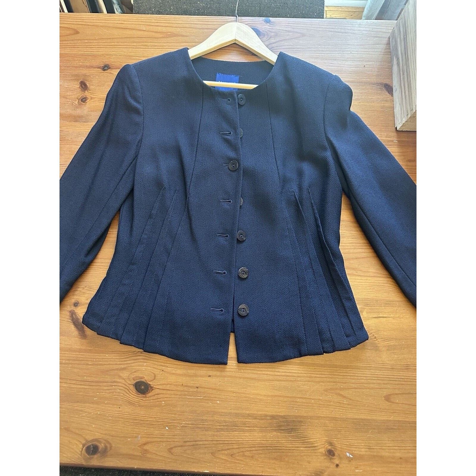 Other Doncaster Womens Navy Blue Jacket Blazer Size 8 New $495 Size M / US 6-8 / IT 42-44 - 8 Thumbnail