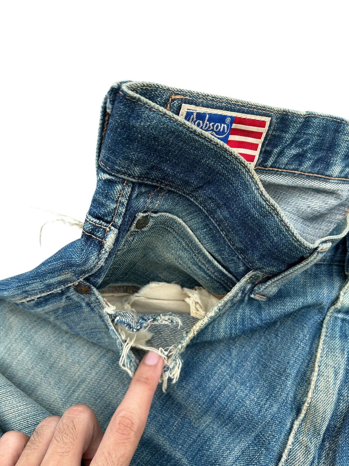 Kapital Thrashed Vintage Bobson Selvedge Denim Jeans Size US 31 - 12 Thumbnail