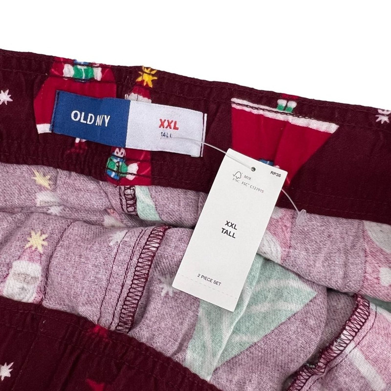 Old Navy Old Navy Santa In The House Printed Flannel Pajama Set Size ONE SIZE - 5 Thumbnail