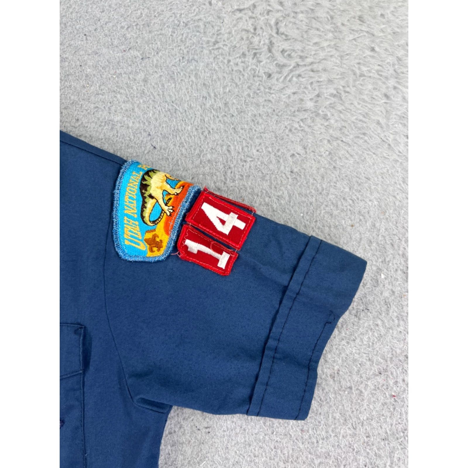 Vintage VINTAGE Boy Scouts of America Shirt Mens M Blue 2000 Y2K Utah Patch Apparel Read Size US M / EU 48-50 / 2 - 2 Thumbnail