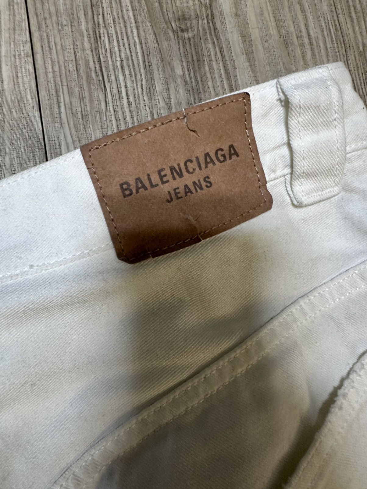 Balenciaga Balenciaga White Wide-Leg Denim Jeans / Baggy Fit Size US 32 / EU 48 - 3 Thumbnail