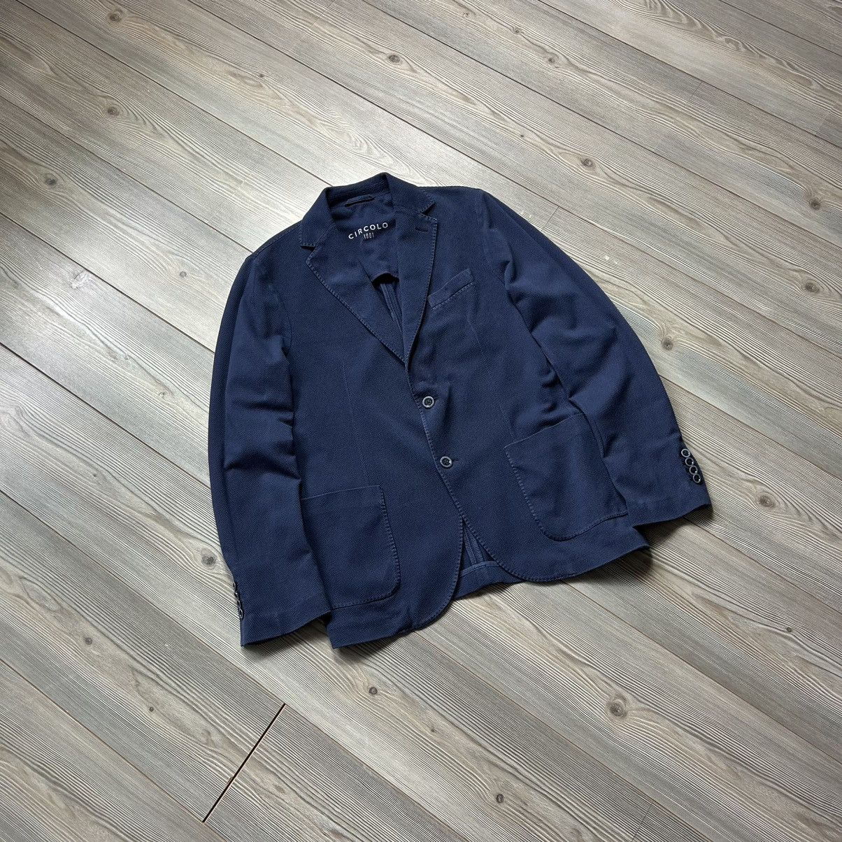 Circolo 1901 Circolo 1901 Cotton Stretch Blue Sport Blazer Jacket 52 Size US L / EU 52-54 / 3 - 4 Thumbnail
