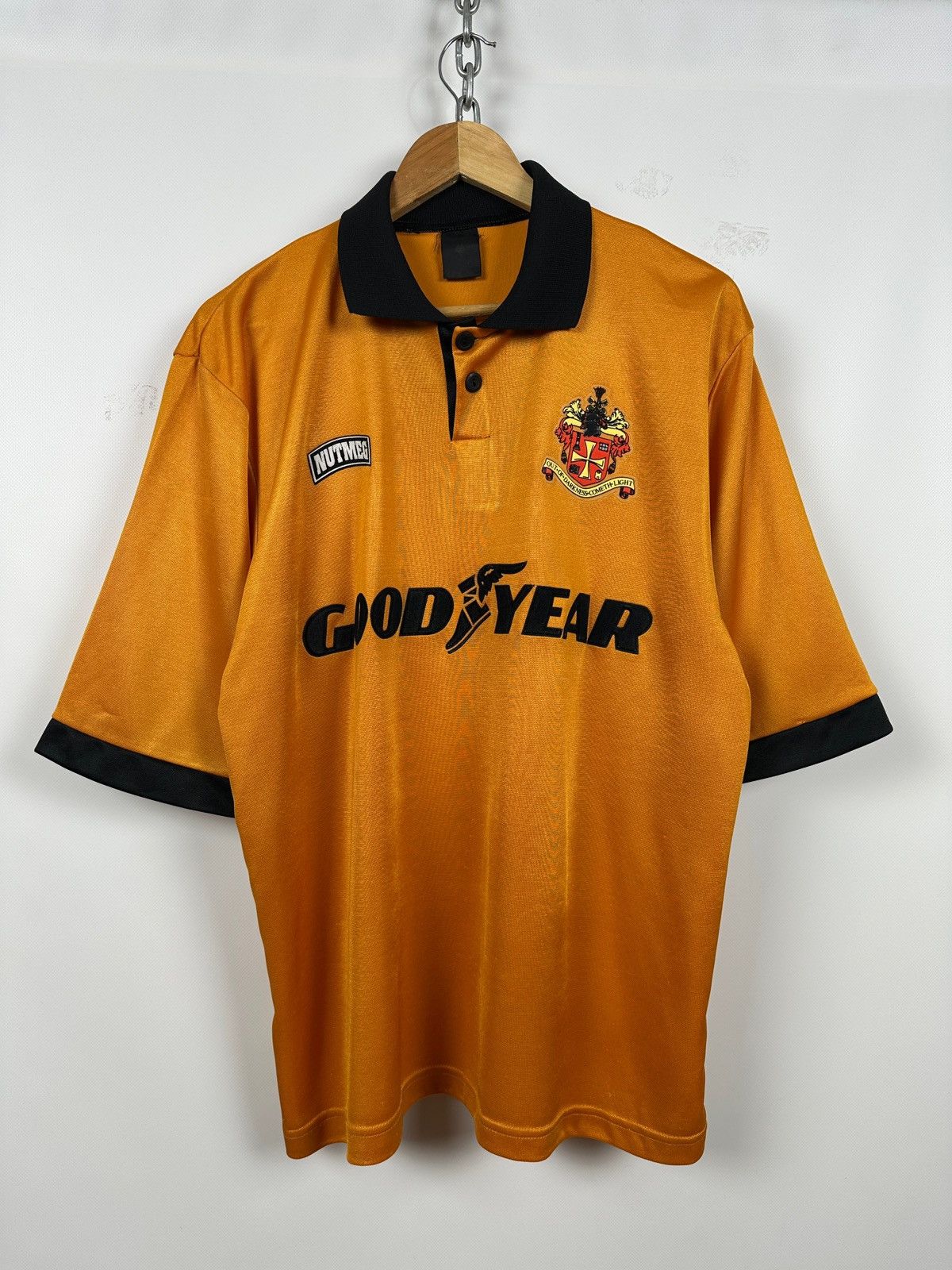 Nutmeg 1994/95 Nutmeg Wolverhampton Wanderers Vintage Soccer Jersey Size US XL / EU 56 / 4 - 1 Thumbnail