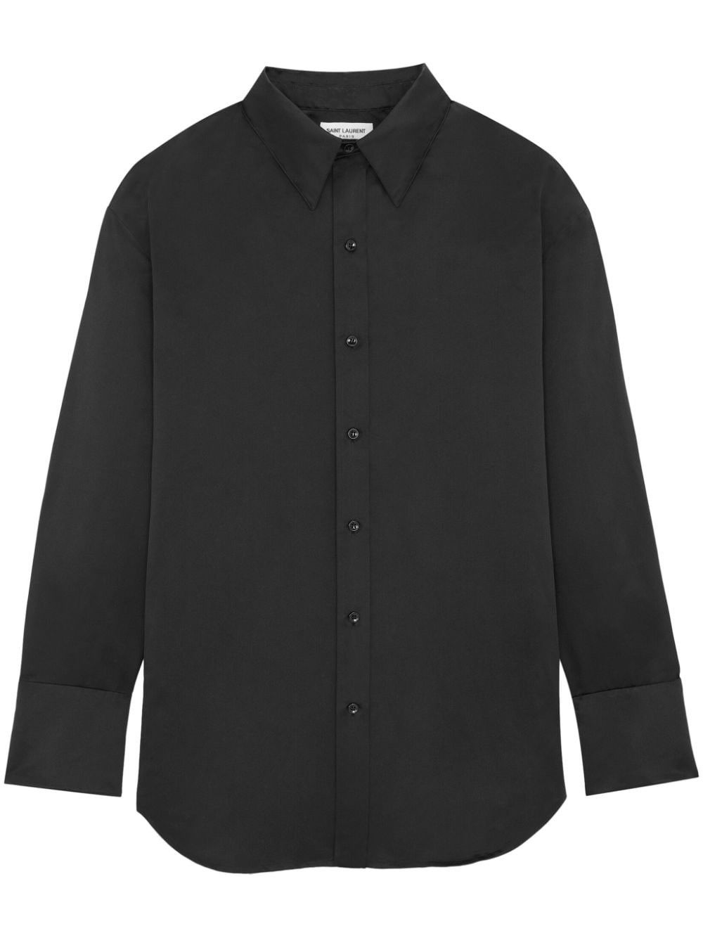 o1b1hav111025 788143 Oversized Shirt in Silk Duchess Black
