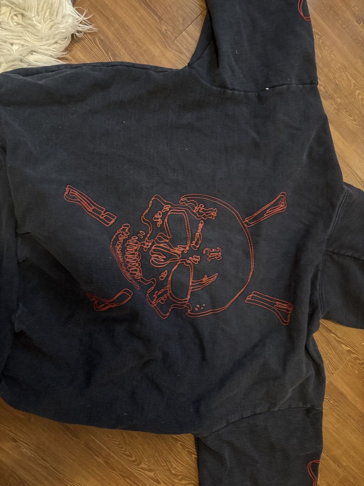 Revenge Revenge Black Skeleton Graphic Hoodie Red Gothic Logo XXL Size US XL / EU 56 / 4 - 1 Thumbnail