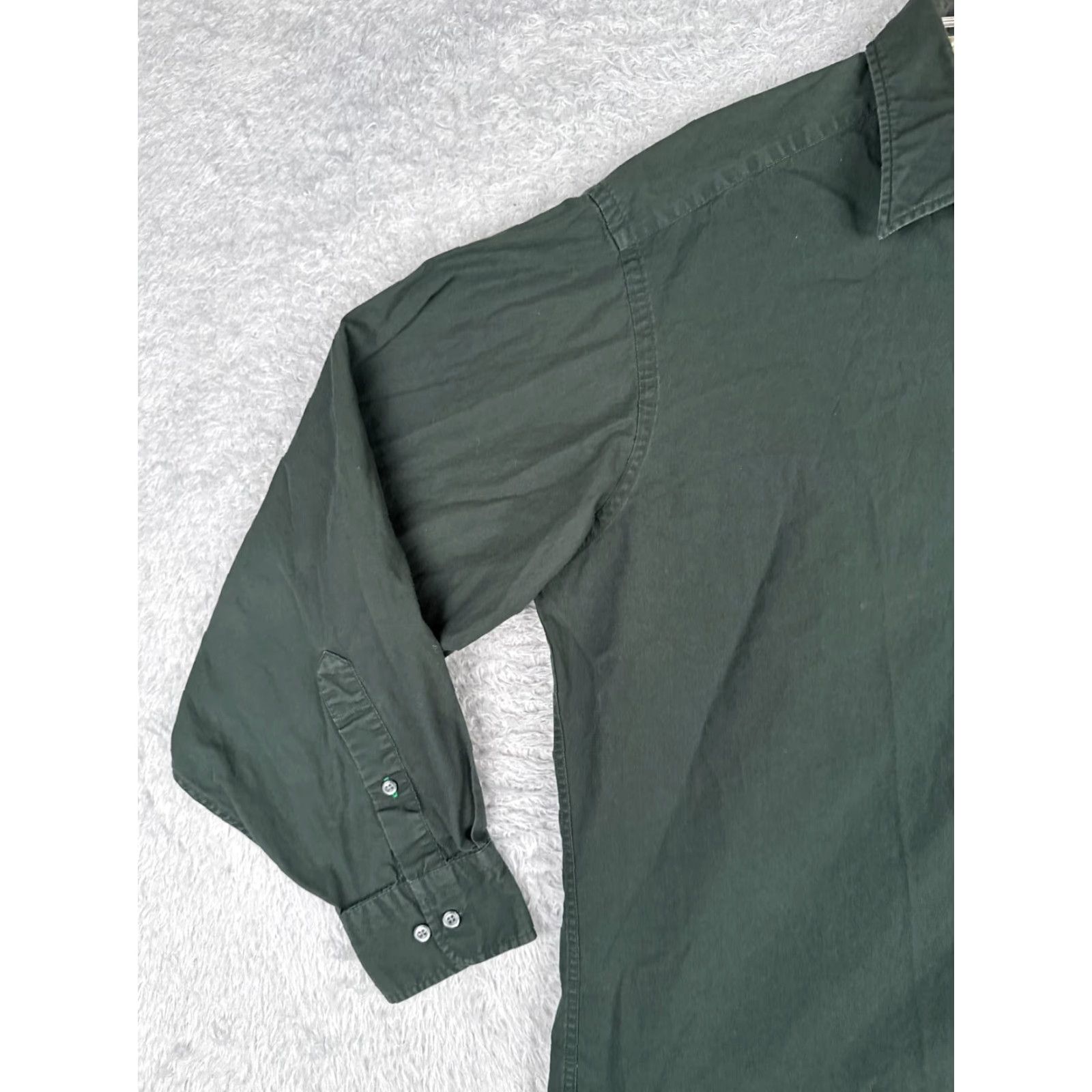 Tommy Hilfiger Tommy Hilfiger Shirt Men Button-Up 15.5 Green Long Sleeve Pocket 100% Cotton Everyday Wear Mens Size US M / EU 48-50 / 2 - 5 Thumbnail