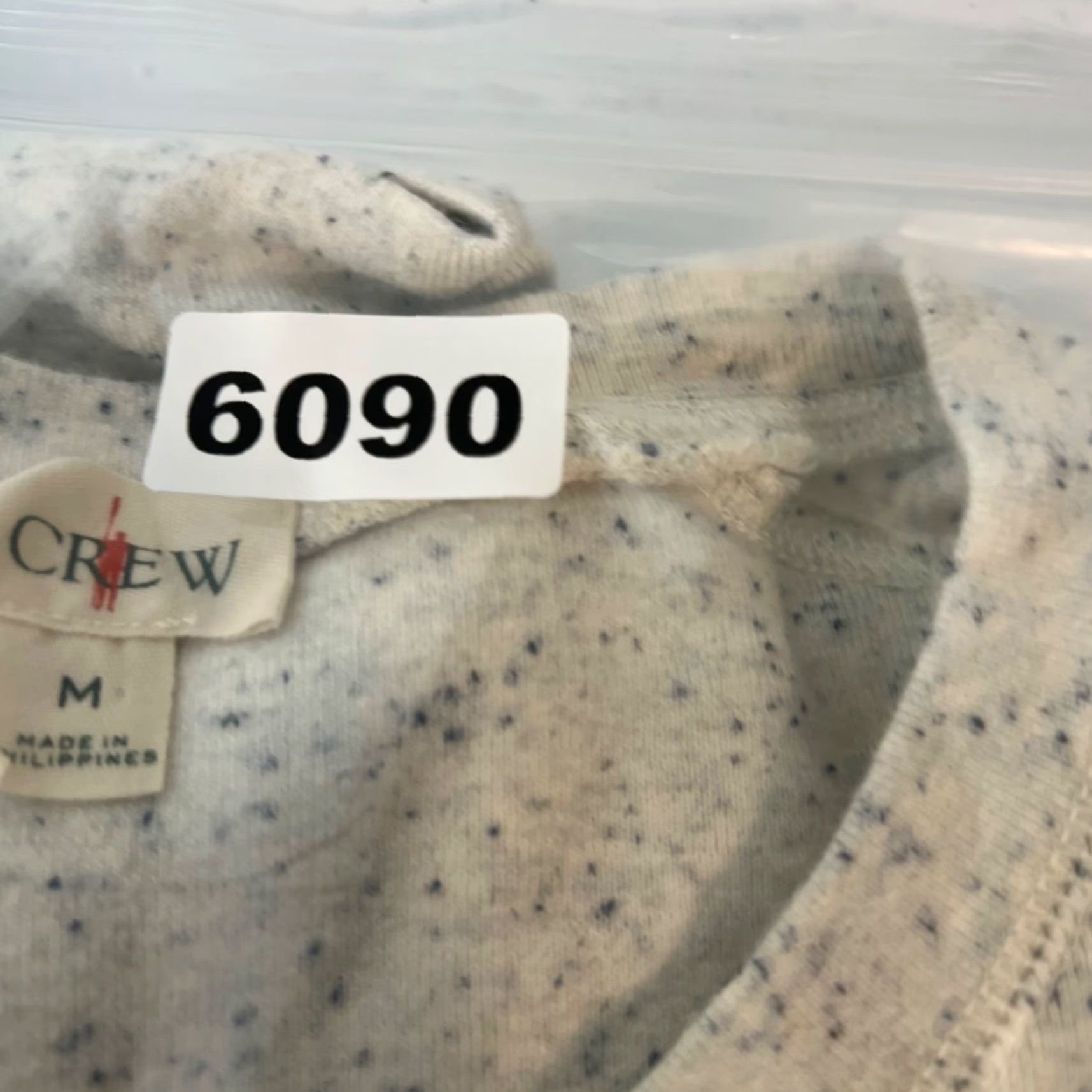 J.Crew J. Crew Mens Medium Light Gray Speckled Henley Shirt Long Sleeve 100% Cotton Shirt Button-Up Casual Classic Fall Winter Spring Mens Size US M / EU 48-50 / 2 - 8 Thumbnail