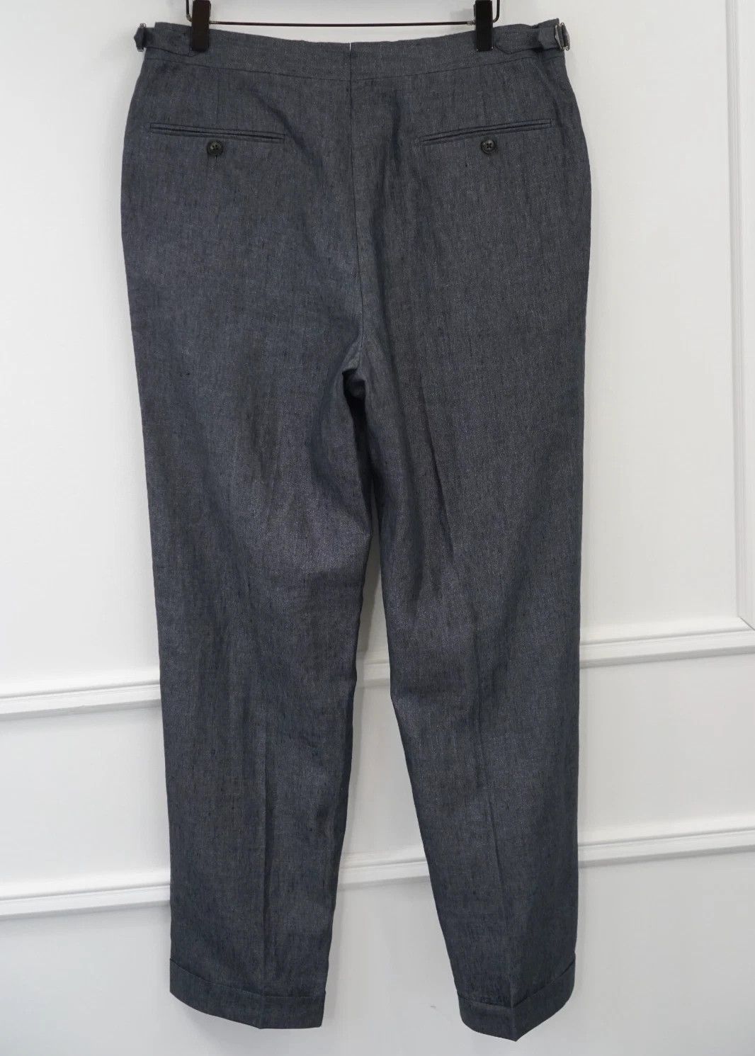 Suitsupply Men Suitsupply Pants Brescia 100% Linen Grey Angellico US40 Size 40R - 2 Thumbnail
