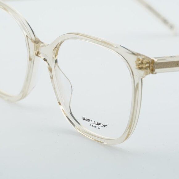 Saint Laurent Paris Saint Laurent SL M155 004 Eyeglasses Transparent Ivory 55mm Size ONE SIZE - 9 Thumbnail