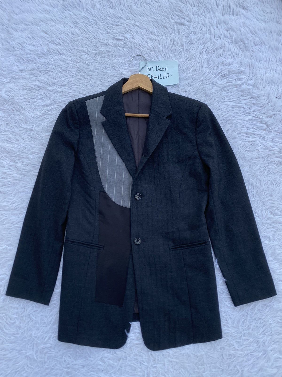 Issey Miyake Rare Vintage Issey Miyake Hybrid Patchwork Blazer Jacket Size 34R - 4 Thumbnail