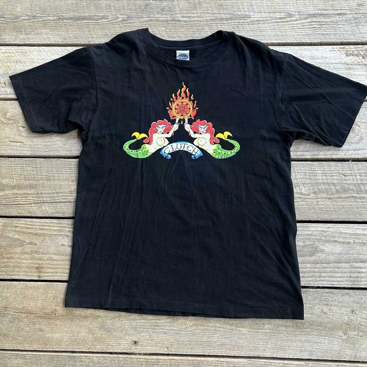 Band Tees Vintage Late 90s Clutch Band Mermaid Stoner Rock T Shirt Size US L / EU 52-54 / 3 - 2 Thumbnail