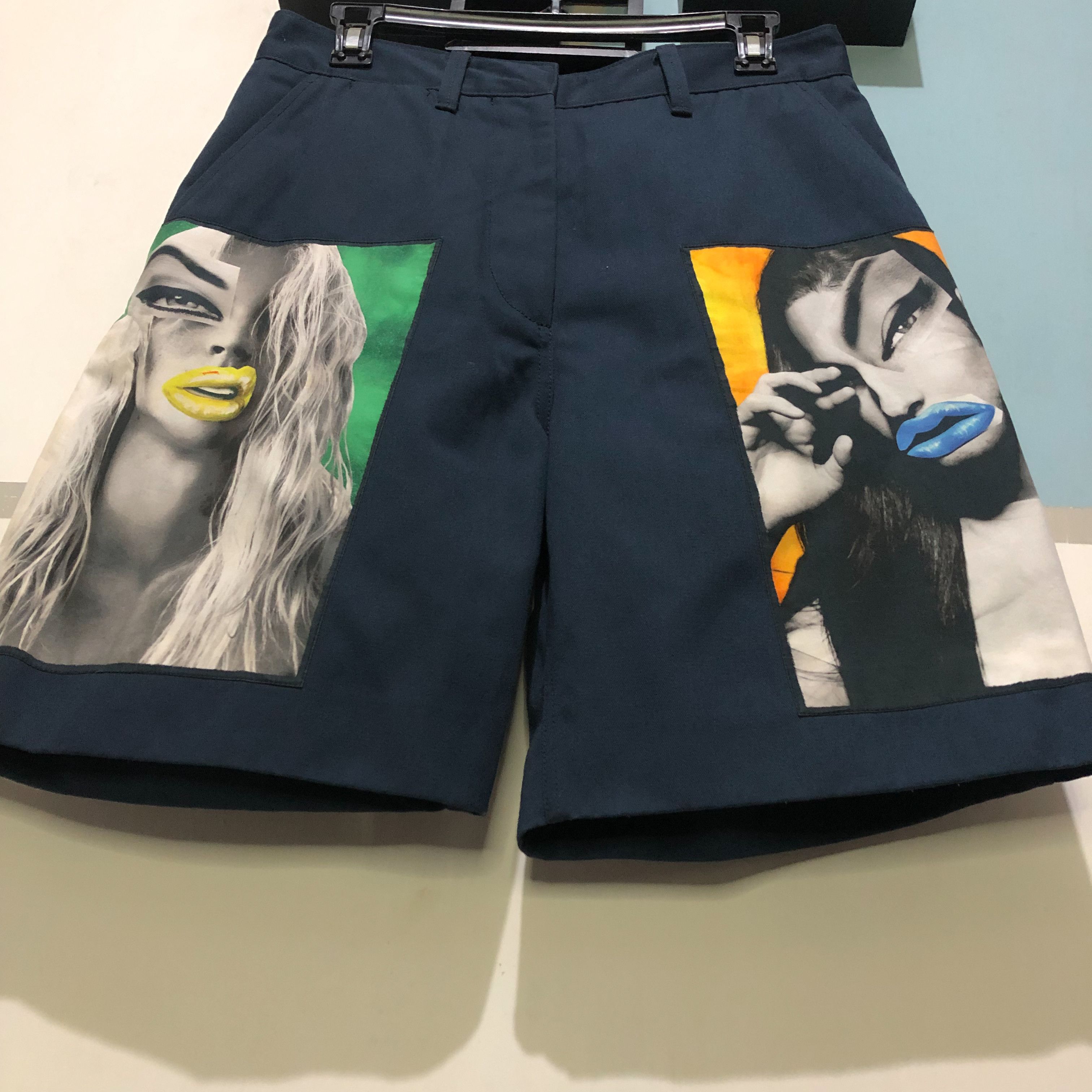 Acne Studios Acne Studios Eora PRT PSS15 Shorts Vermina Collage Portrait Size 34" / US 12 / IT 48 - 4 Thumbnail