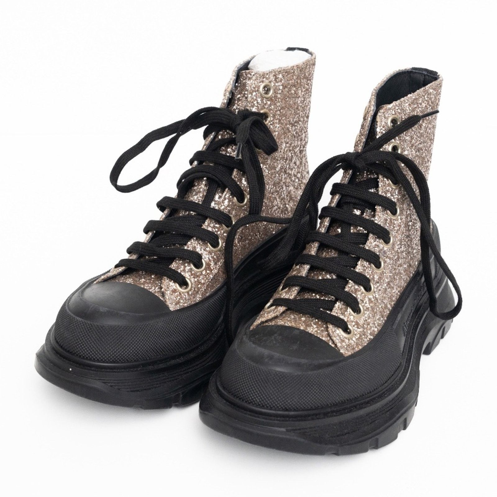 Alexander McQueen Alexander McQueen. Gitter Lug Sole Combat Boots. Size US 9 / IT 39 - 7 Thumbnail