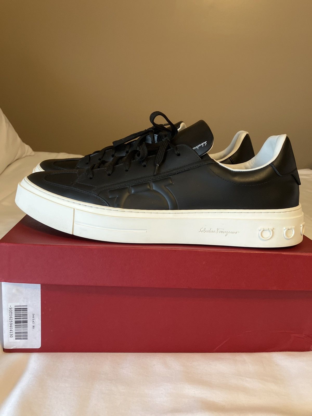 Salvatore Ferragamo Salvatore Ferragamo BORG 0697633 NERO CALF Size US 13 / EU 46 - 1 Thumbnail
