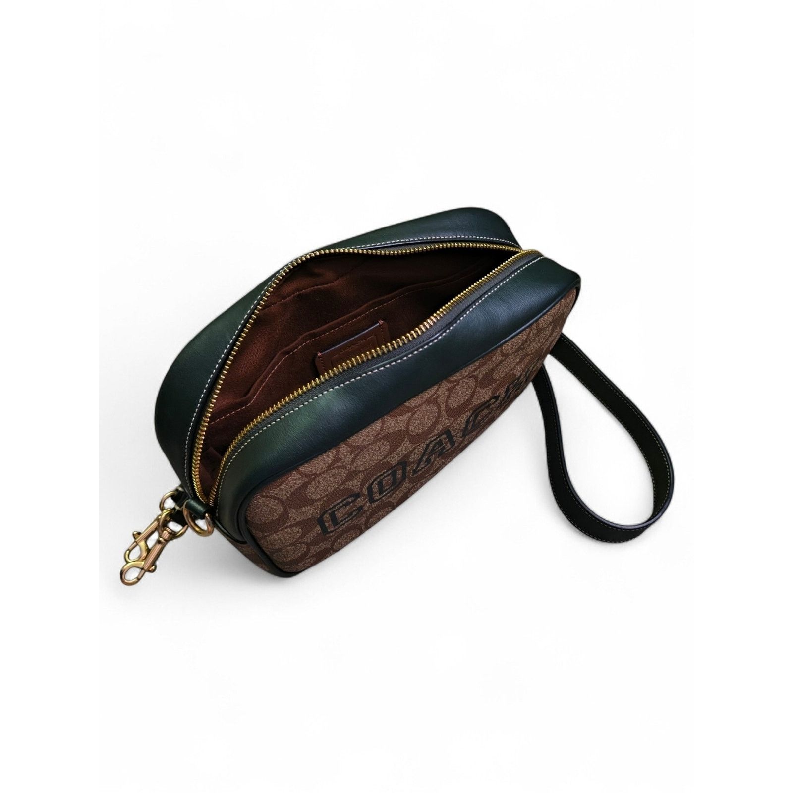 Coach New Coach Brown tan Monogram Crossbody Coated Canvas Leather Size ONE SIZE - 5 Thumbnail