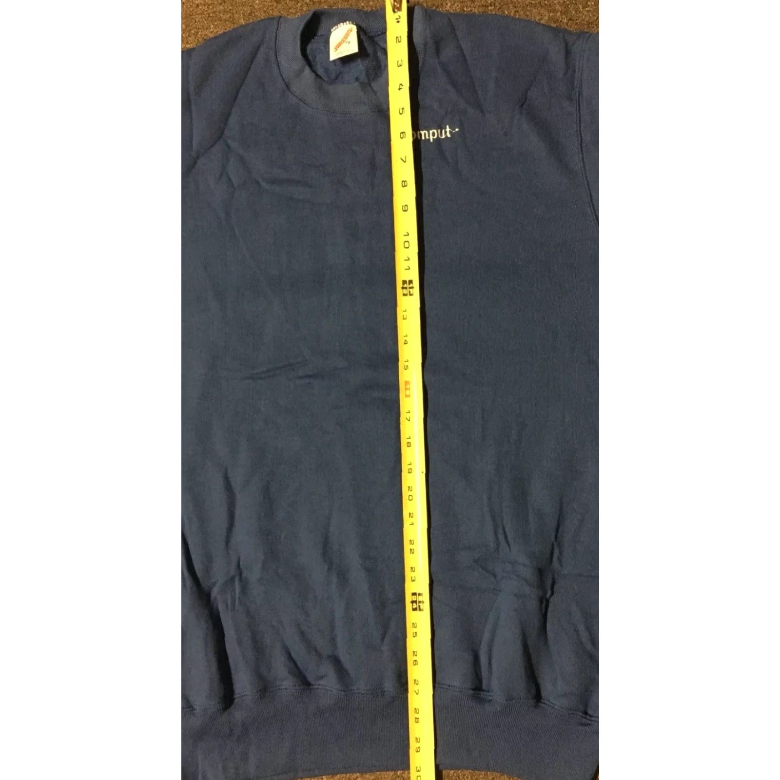 Jerzees VINTAGE Jerzees Sweatshirt XL Blue Men 80s 90s Technology Programming Apple USA USA Logo Retro Grunge Rock Sports Pullover Size US XL / EU 56 / 4 - 6 Thumbnail