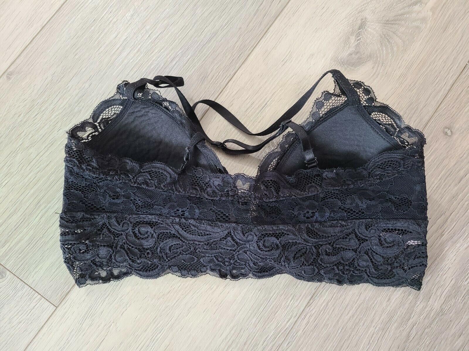 Designer Wish And Whim Lace Bralette Black XL Adjustable Halter Size ONE SIZE - 2 Thumbnail