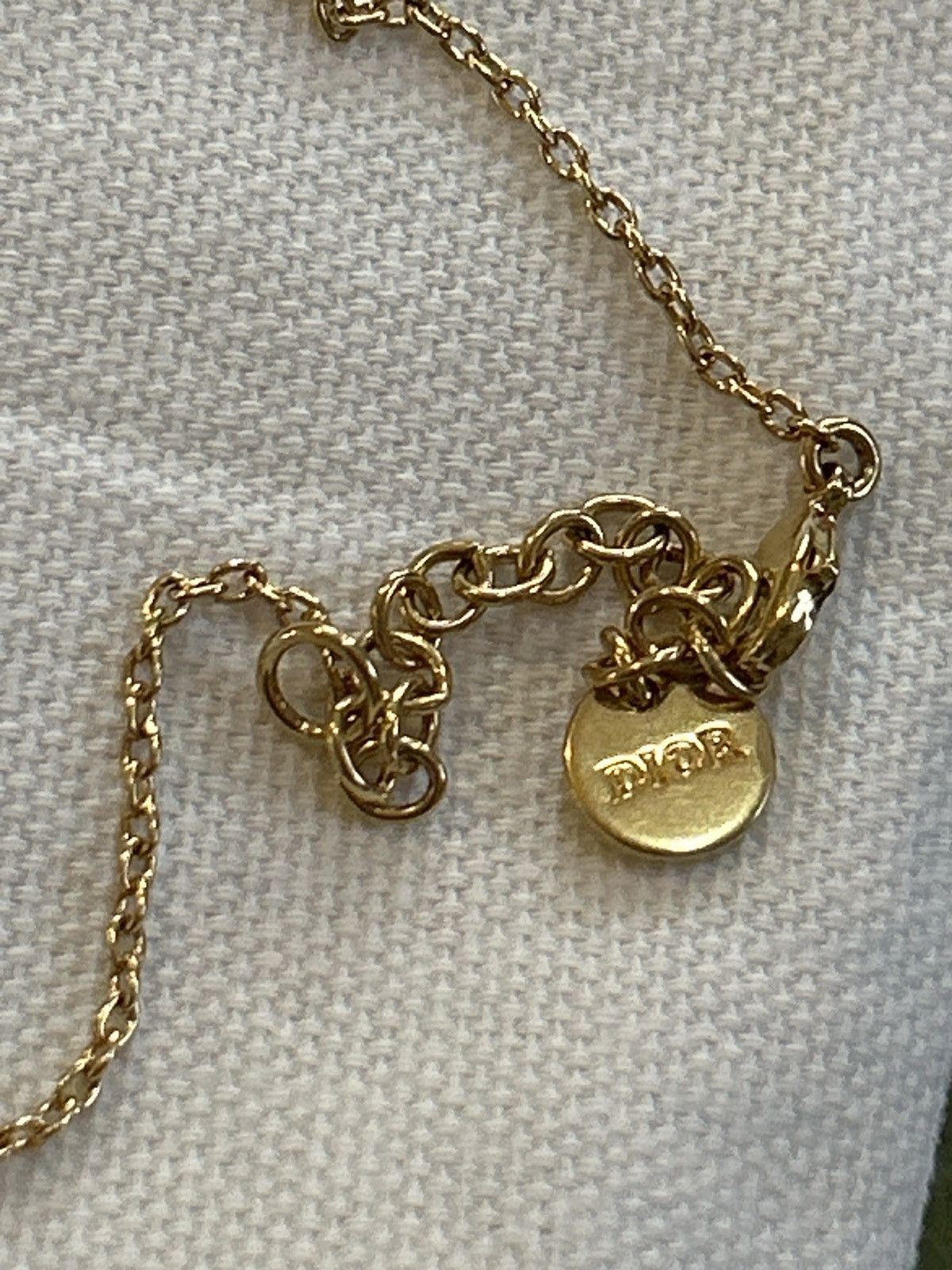 Dior Christian Dior PETIT CD BAROQUE NECKLACE Gold-Finish Metal