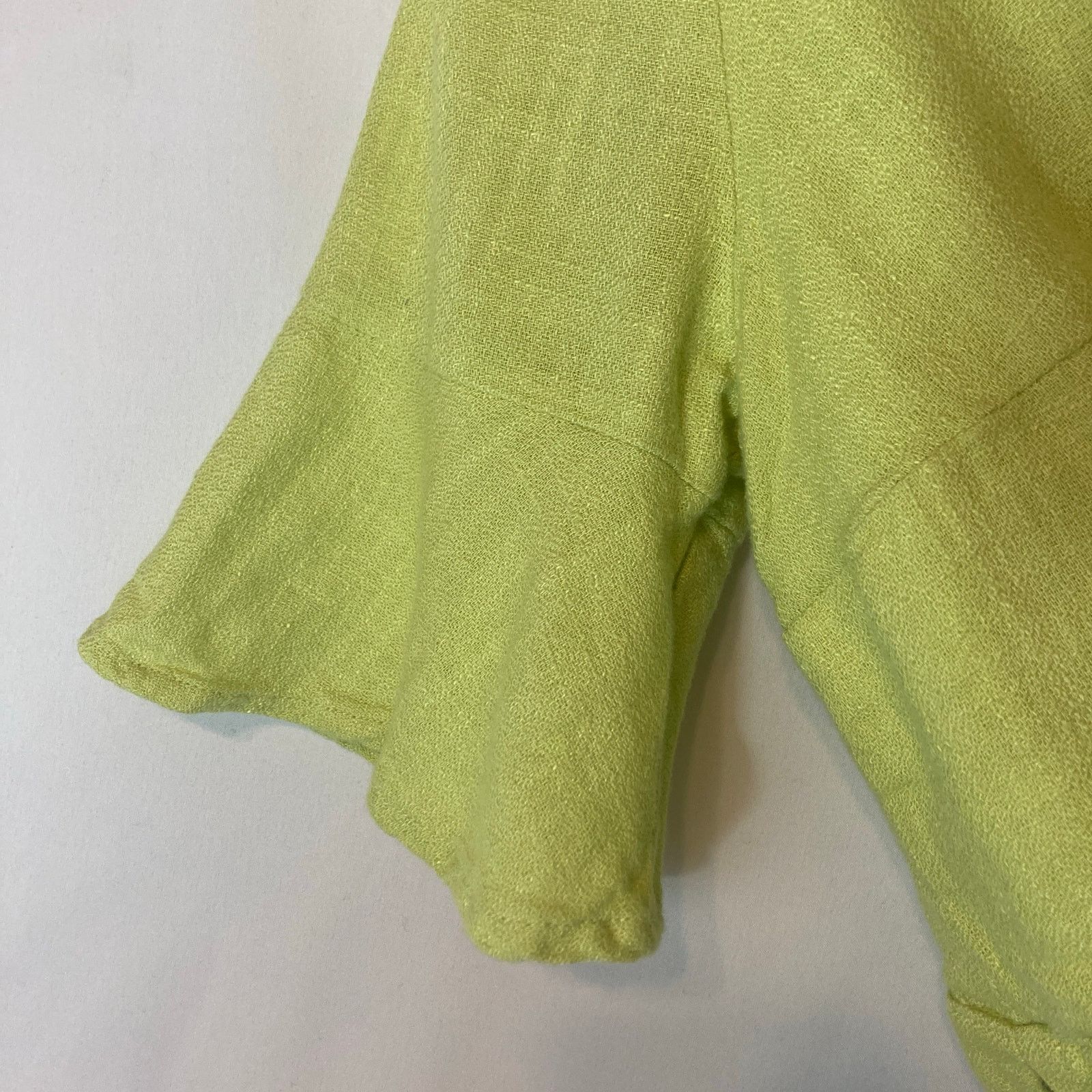 Other Lost and Wander Green Wrap Button Flutter Sleeves Crop Top Size S / US 4 / IT 40 - 3 Thumbnail