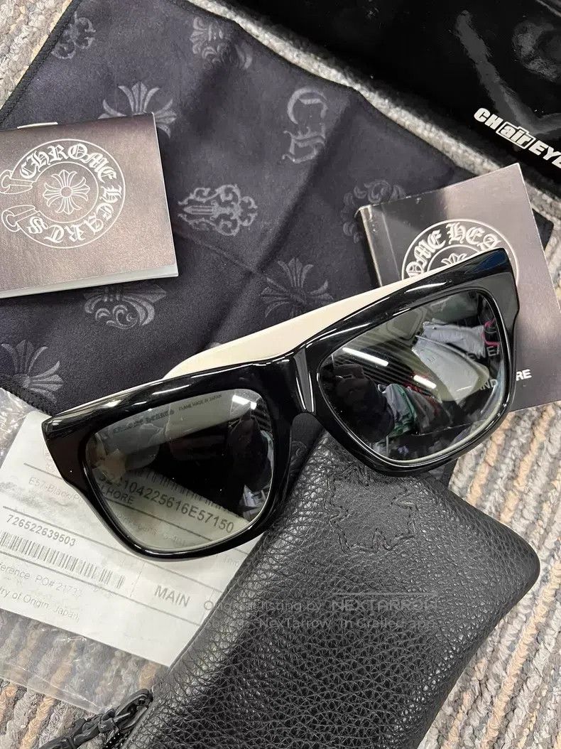 Chrome Hearts Chrome Hearts Cat-eye sunglasses with cross-shaped silver Size ONE SIZE - 9 Thumbnail