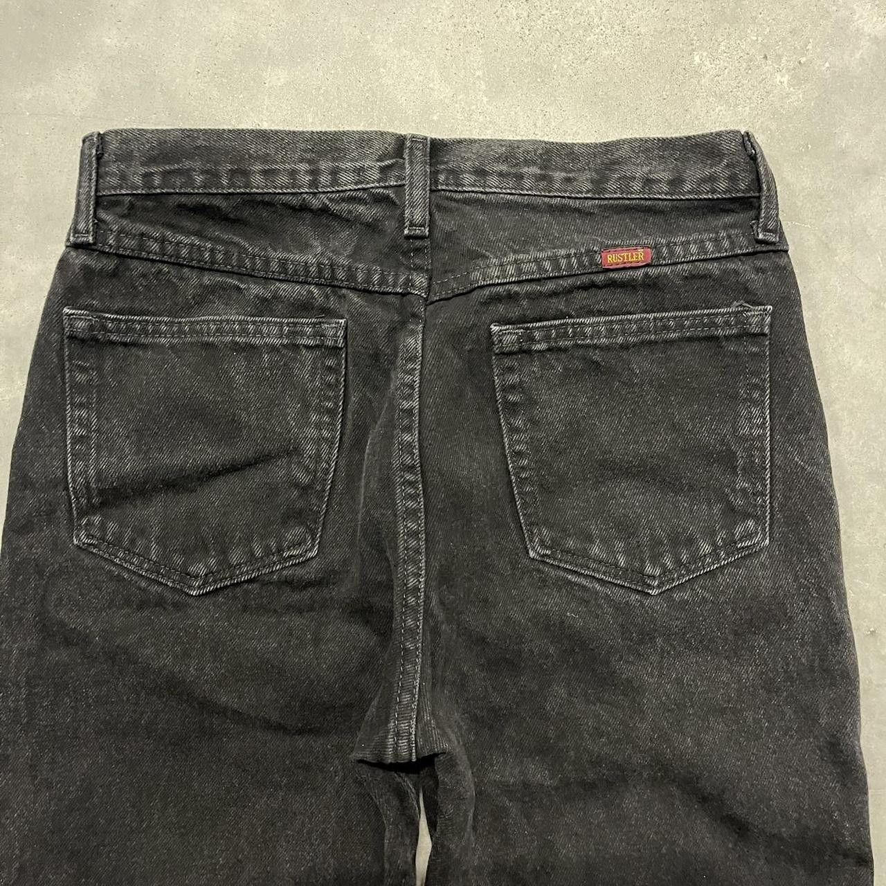 Japanese Brand Crazy Vintage Y2K/2000s Grunge Solid Black Denim Jeans! Size US 30 / EU 46 - 7 Thumbnail