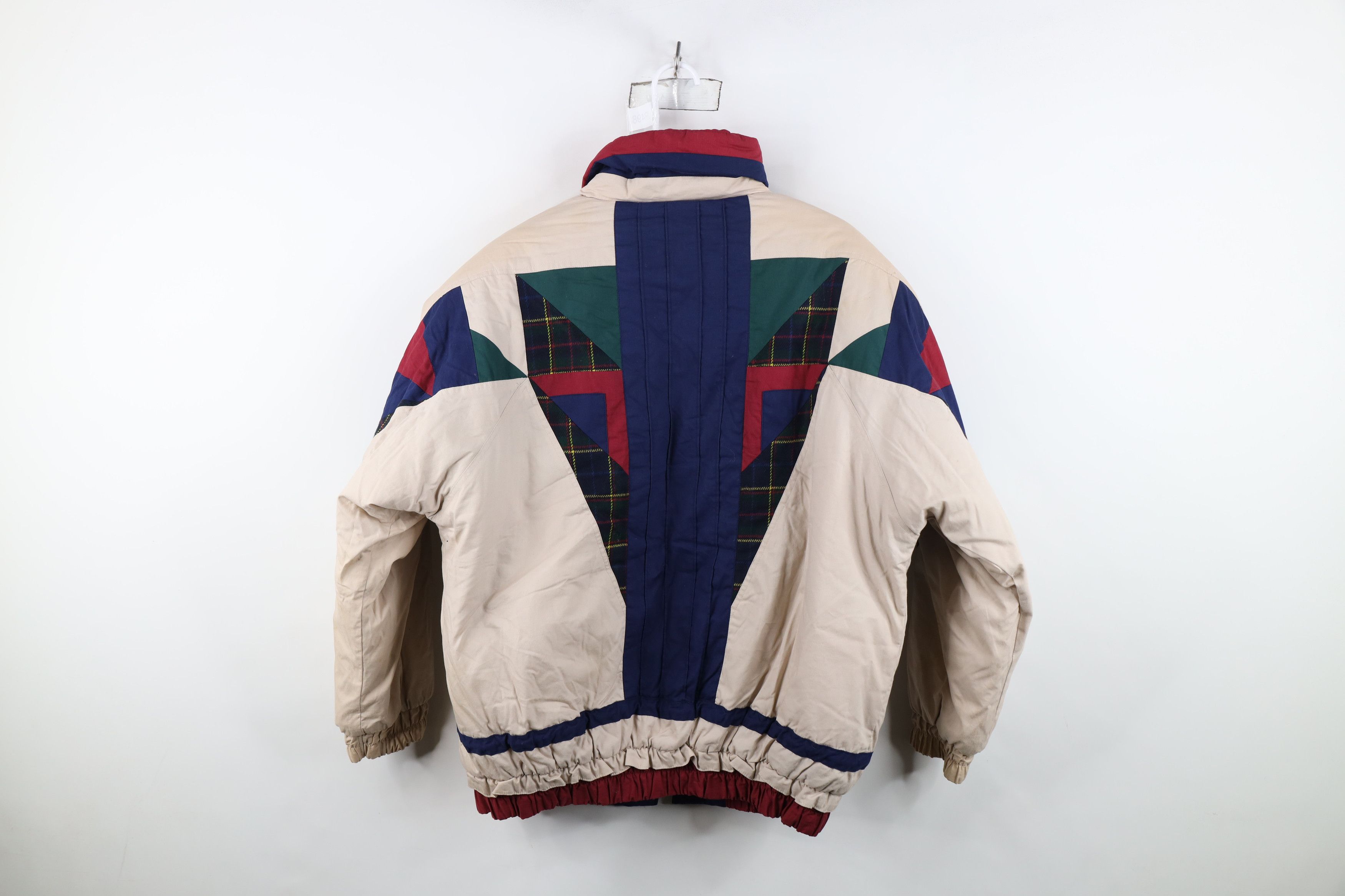 Vintage Vintage 90s Streetwear Patchwork Full Zip Puffer Jacket Size US L / EU 52-54 / 3 - 13 Thumbnail