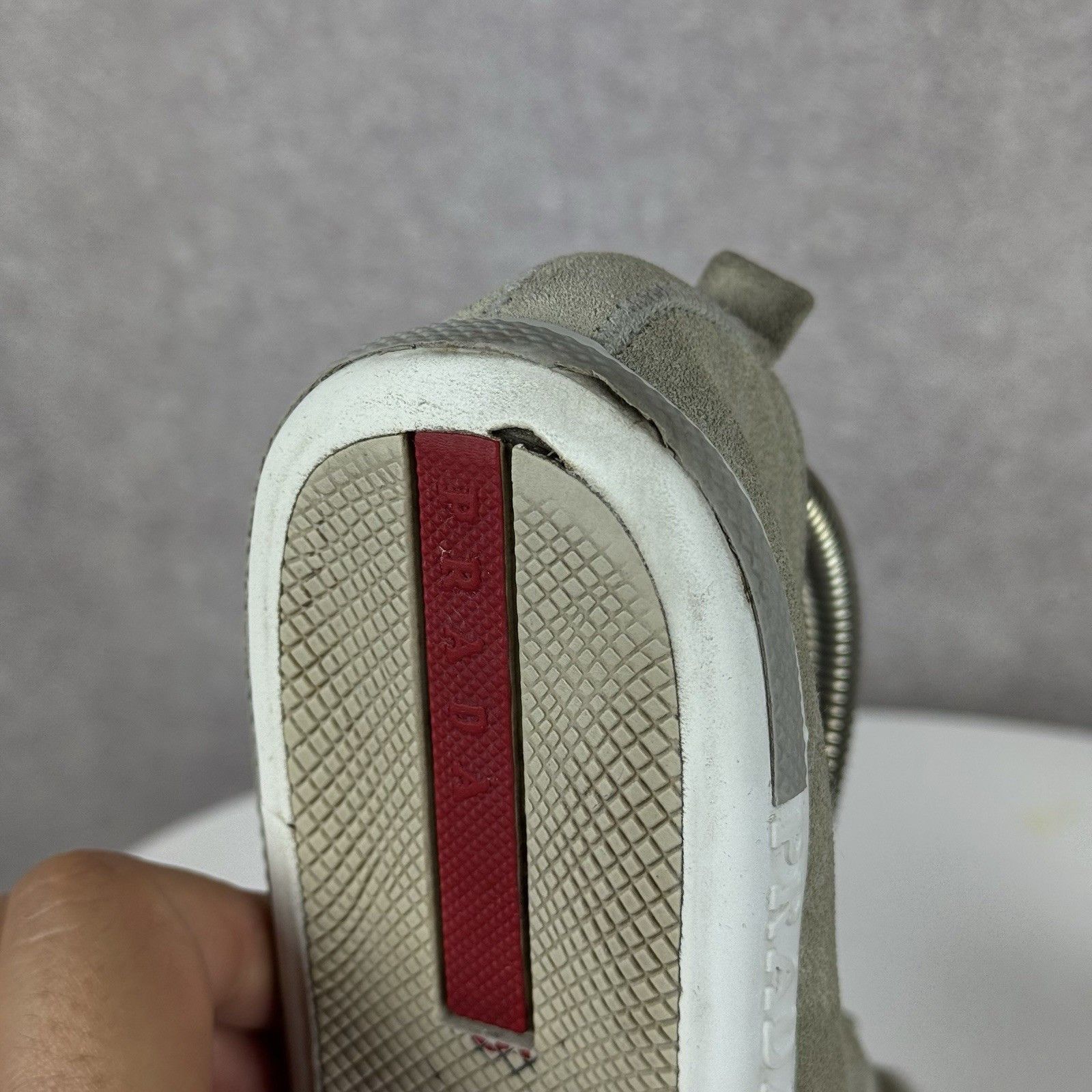Prada Prada Women Shoes Size 8US/39EU Flat Gray Canvas Rubber Toe Size US 8 / IT 38 - 6 Thumbnail