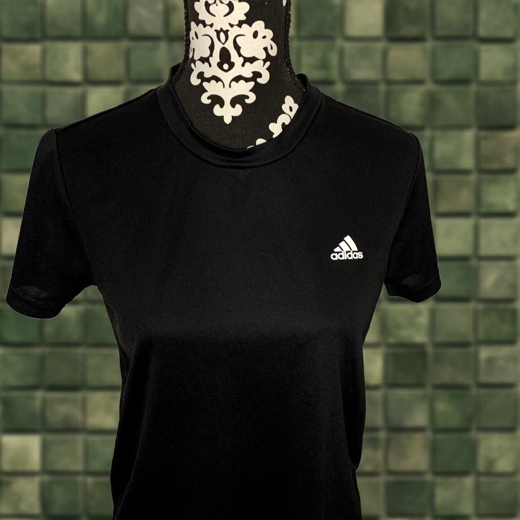 Adidas VINTAGE Adidas Areoready SZM Black Short Sleeve Athletic Workout Top Nike? Size 32" / US 10 / IT 46 - 1 Thumbnail