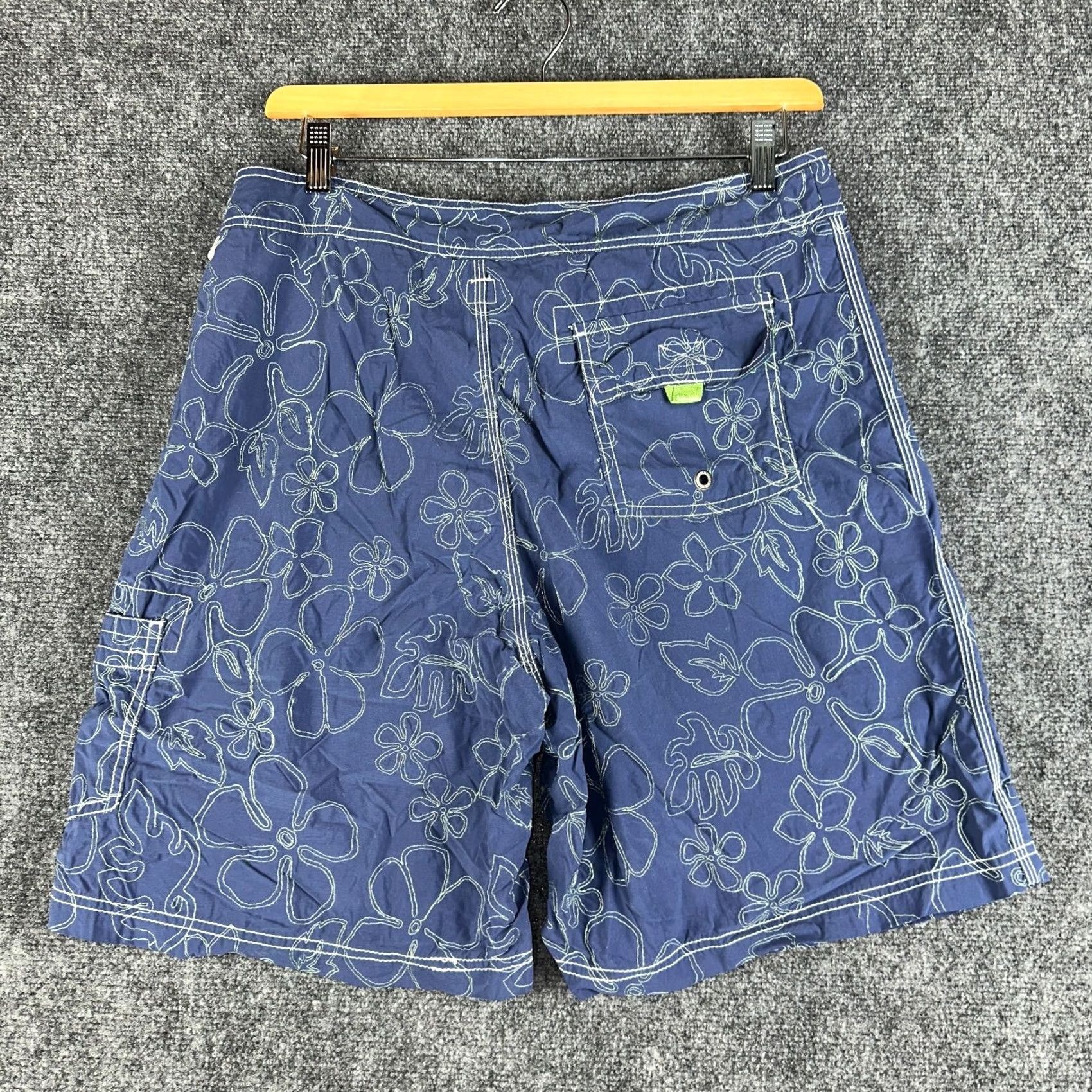 J.Crew J Crew Board Shorts Mens 34 Blue Nylon Tie Waist Pocket Original Swimwear Surf Size US 34 / EU 50 - 6 Thumbnail