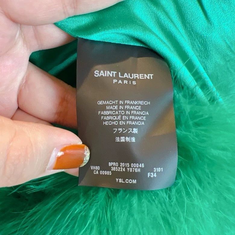 Saint Laurent Paris saint Laurent parisGreen fur jacket 2503-Nextarrow Size XXS / US 00 / IT 34 - 7 Thumbnail
