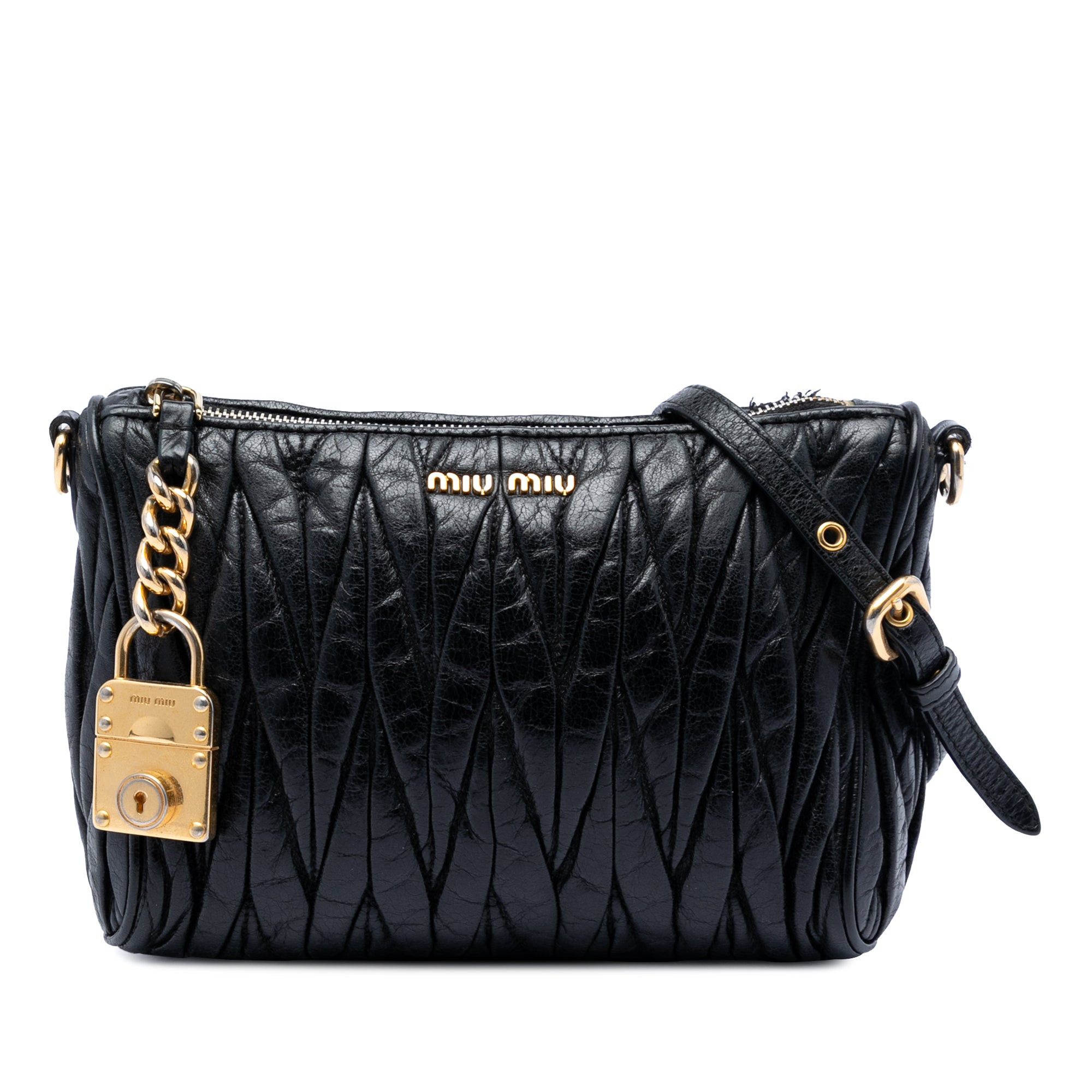 Miu Miu Matelasse Nappa Lux Charm Shoulder Bag Size ONE SIZE - 1 Thumbnail