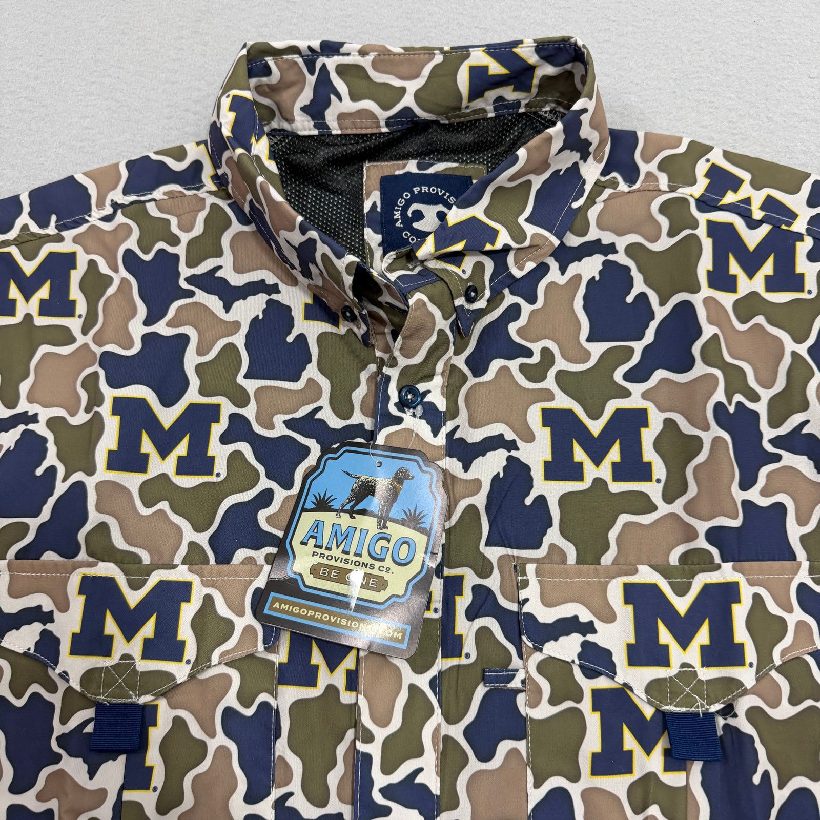 Vintage Amigo Provisions Michigan Wolverines Camo Shirt Men's XL NEW Size US XL / EU 56 / 4 - 3 Thumbnail