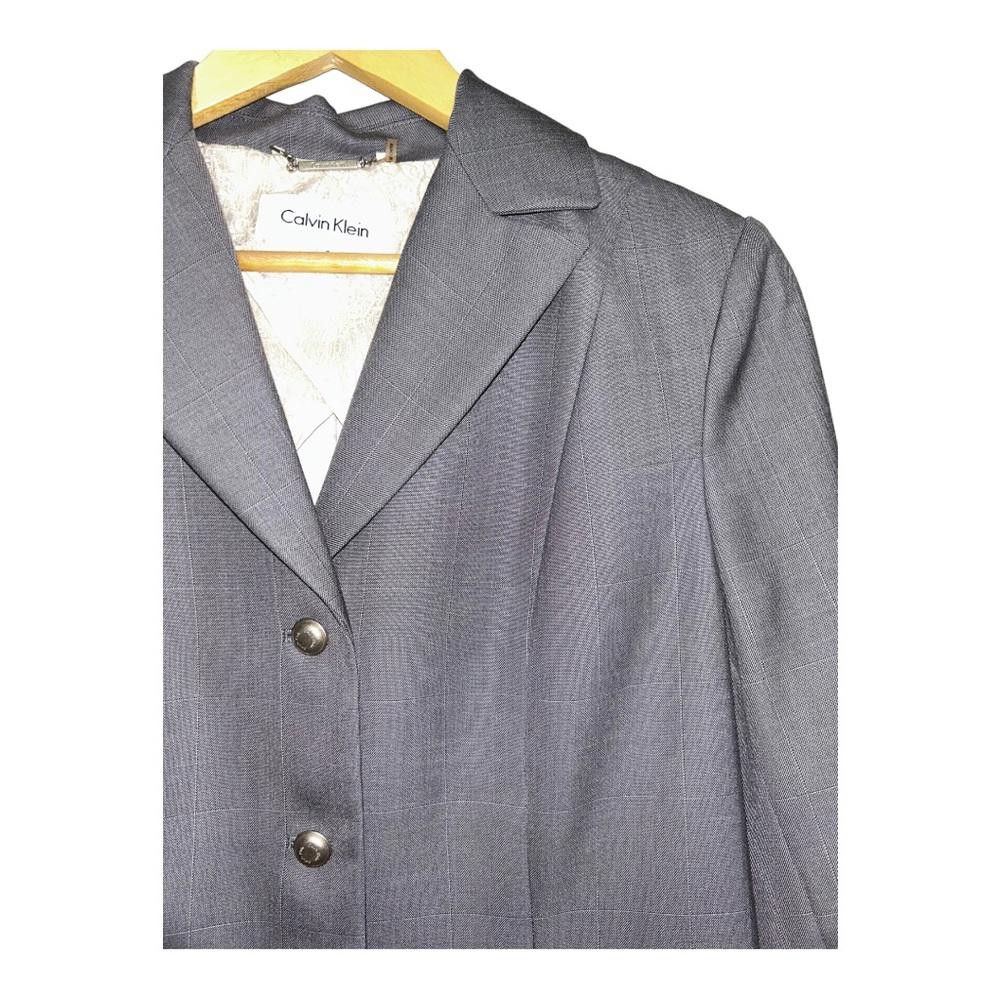 Calvin Klein Calvin Klein l Gray 3 Button Blazer Jacket Size 8 Size M / US 6-8 / IT 42-44 - 2 Thumbnail