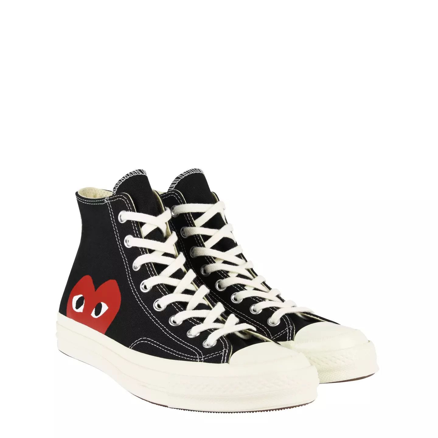Comme des Garcons PLAY o1g2r1mq0426 Chuck Logo High Top Trainers in Black Size US 10 / EU 43 - 4 Thumbnail