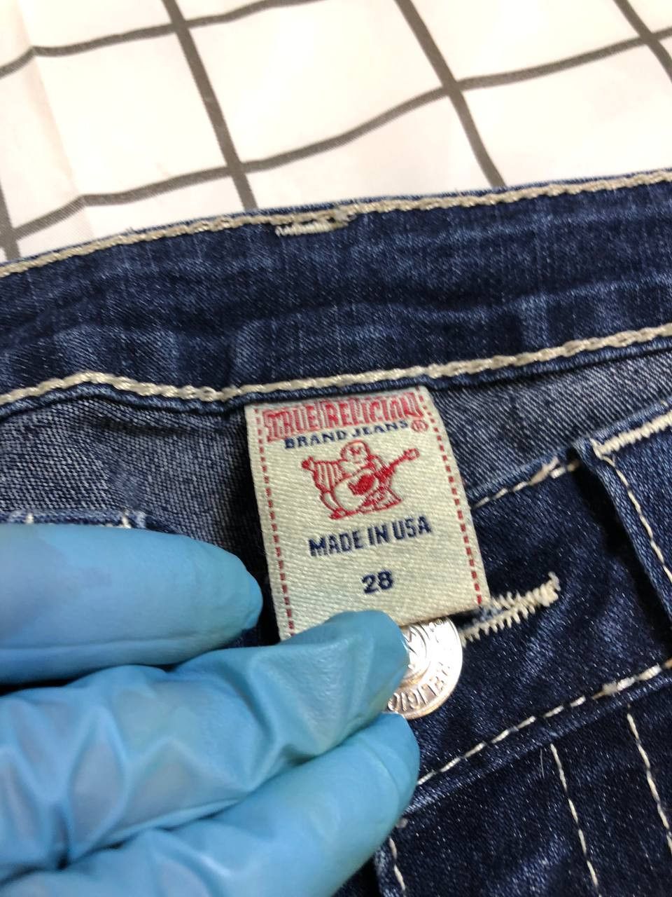 True Religion True Relion Johnny Dark Blue Wash Denim Jeans Women Size 28" / US 6 / IT 42 - 15 Thumbnail