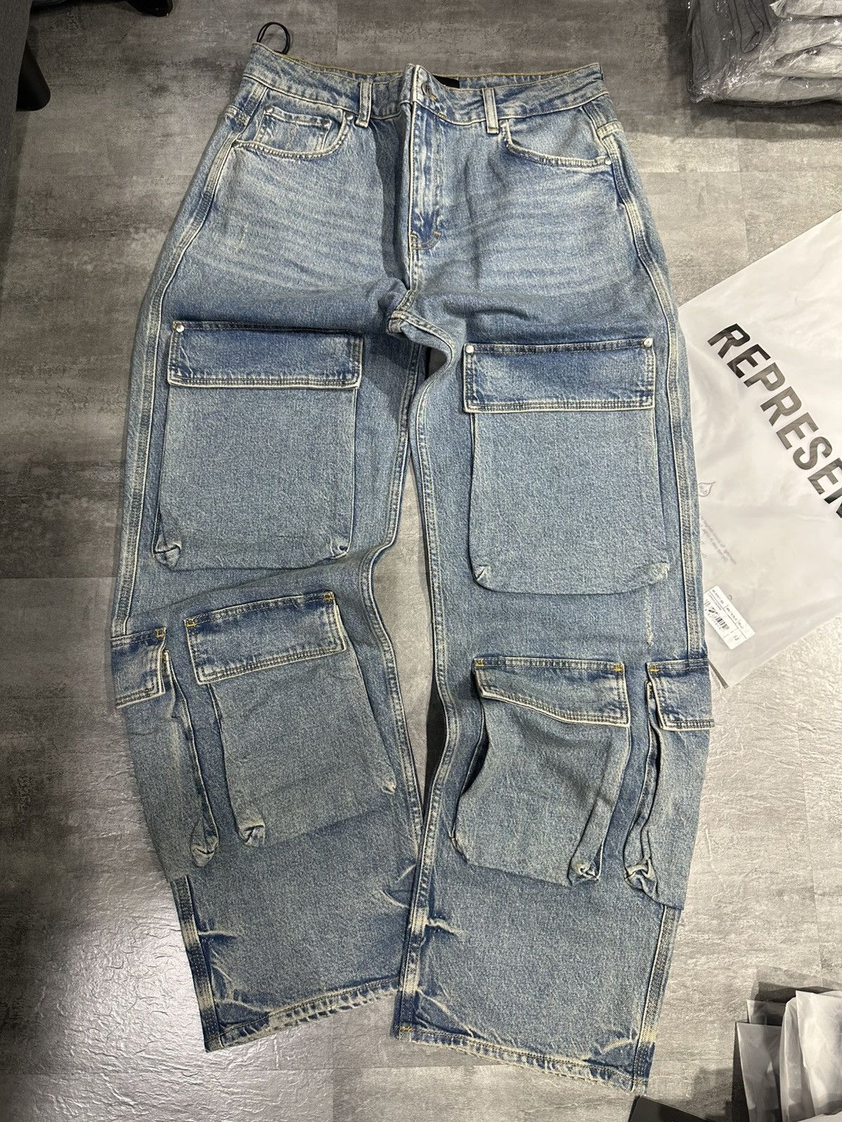 Represent Clo. Represent R3 Cargo Denim Jeans Size US 32 / EU 48 - 2 Thumbnail