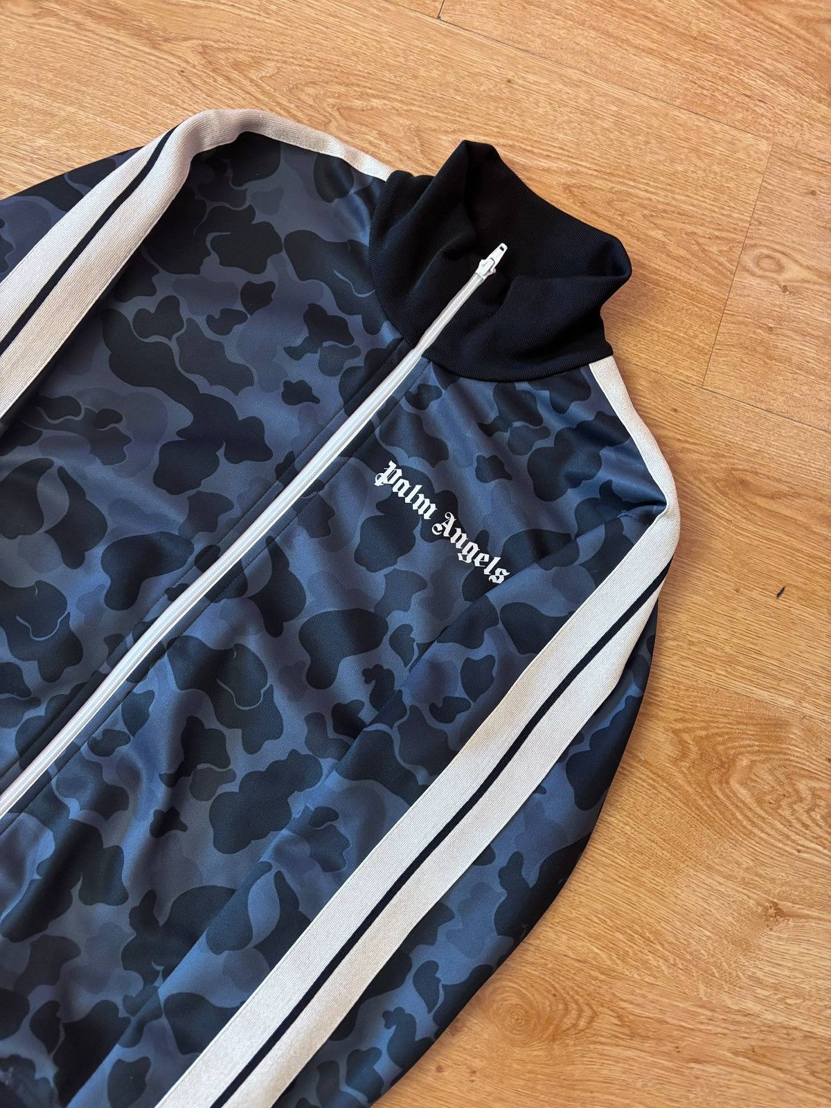 Palm Angels Palm Angels Night Camo Track Jacket Black White M Size US M / EU 48-50 / 2 - 3 Thumbnail