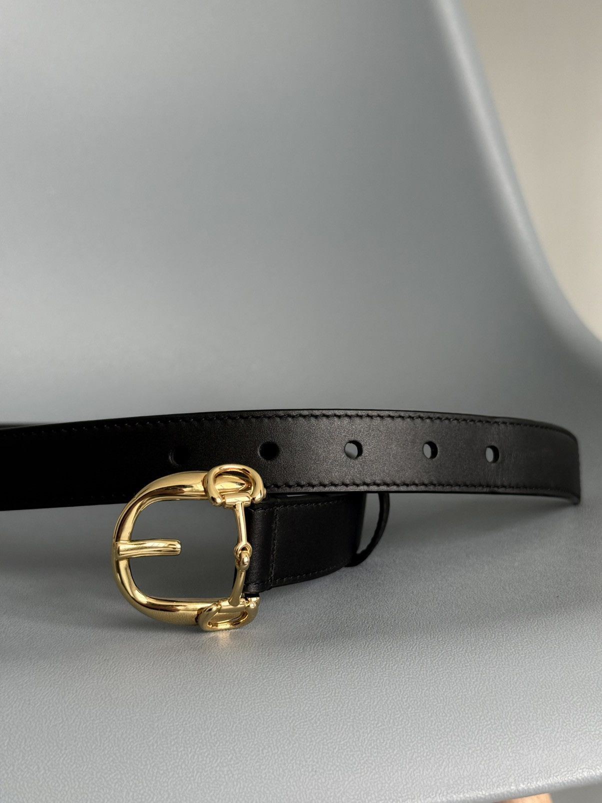 Gucci Gucci Horsebit Belt Calfskin Leather Gold Buckle Size ONE SIZE - 8 Thumbnail
