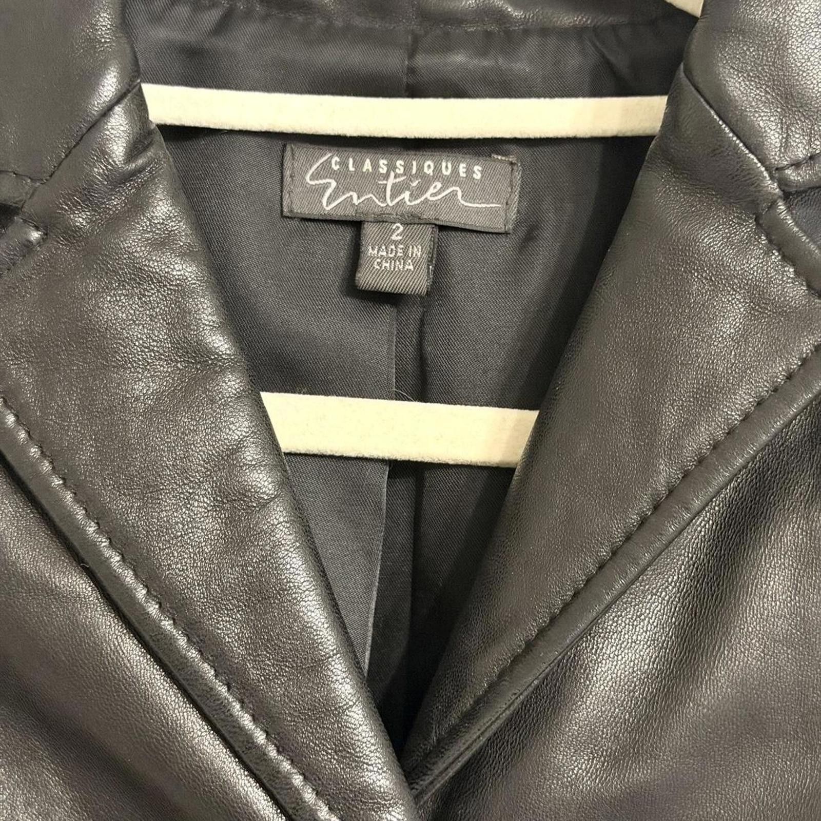 Other Real leather button black jacket Size XS / US 0-2 / IT 36-38 - 3 Thumbnail