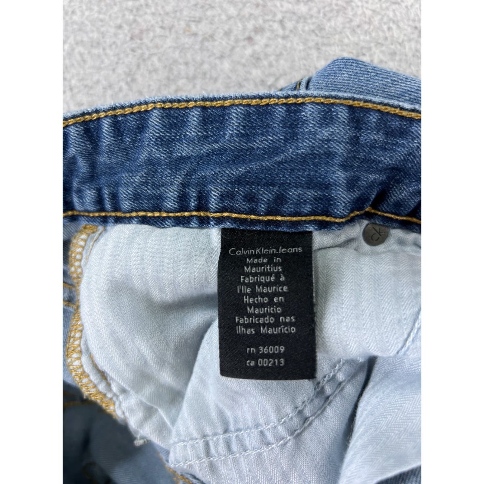 Calvin Klein Calvin Klein Pants Men 32 Blue Denim Jean Boot Cut Cotton Blend Embroider 32x27 Size US 32 / EU 48 - 6 Thumbnail